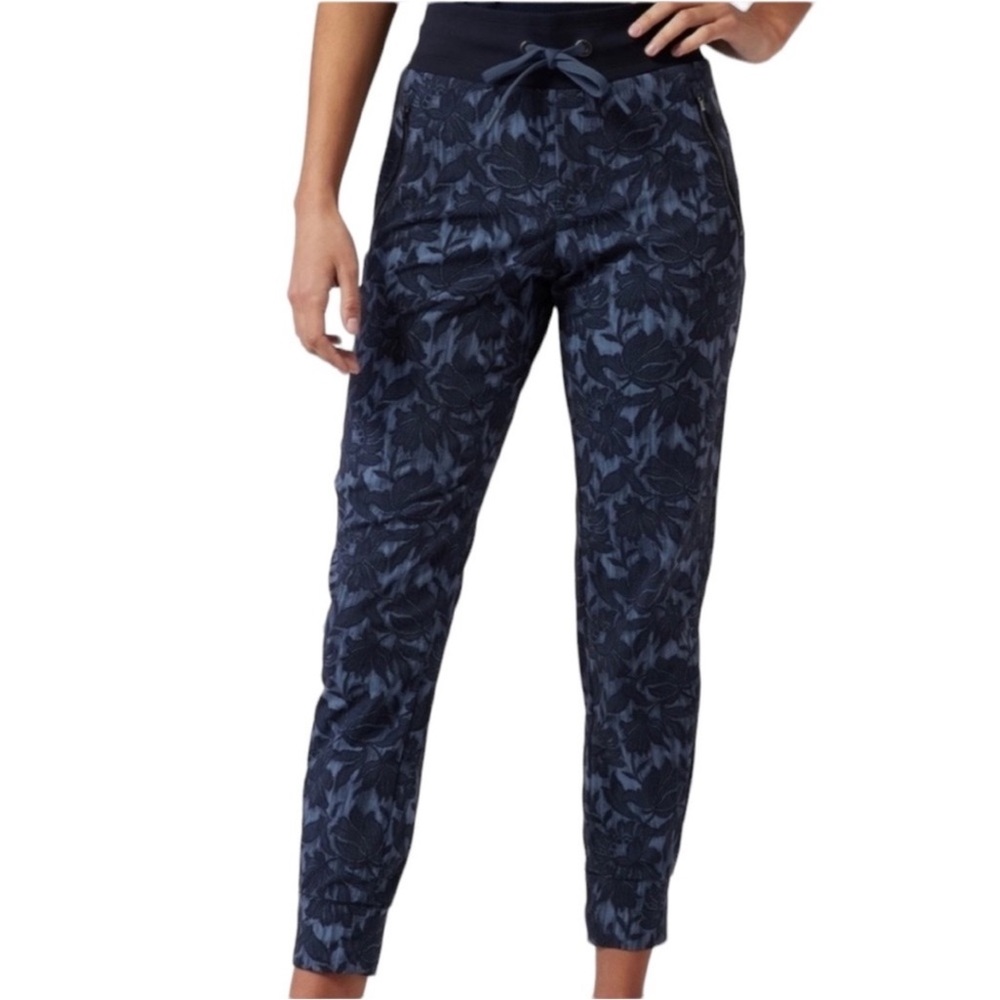ATHLETA Trekkie North Blue Floral Printed Jogger Pants Size 4